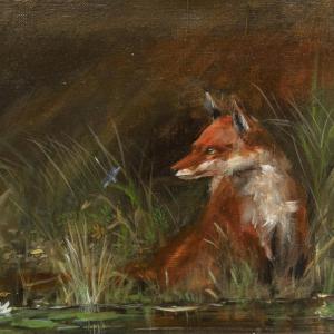 ”A Quiet Place" by Laura Winslow, acrylic, 12” x 16.” Courtesy of Ann Scanlan