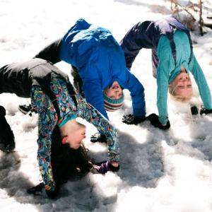 Snow-nastics! Courtesy of Hearty Roots
